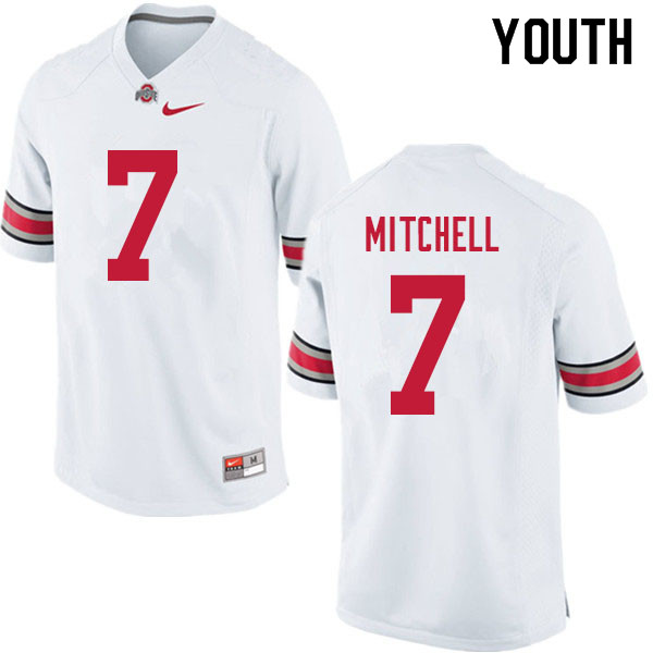 Ohio State Buckeyes Teradja Mitchell Youth #7 White Authentic Stitched College Football Jersey